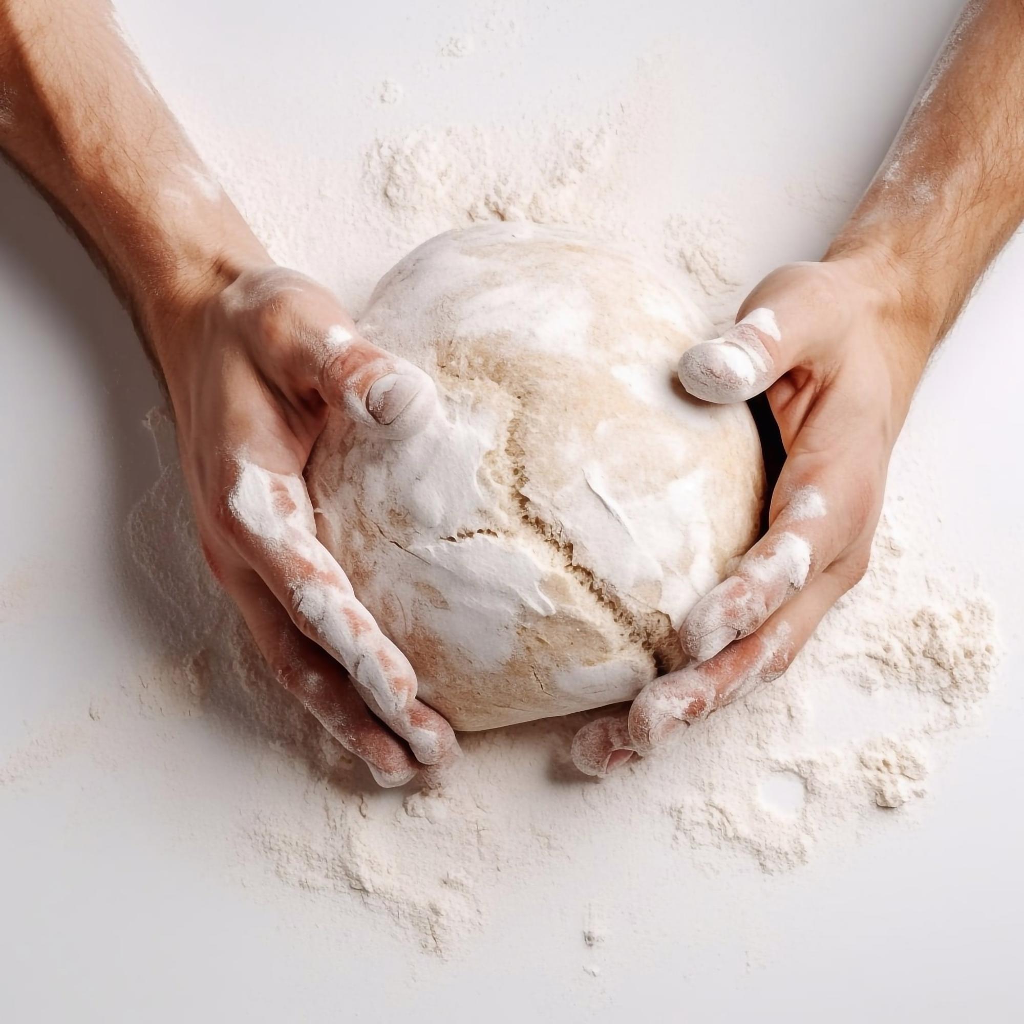 Chef che prepara impasto in laboratorio